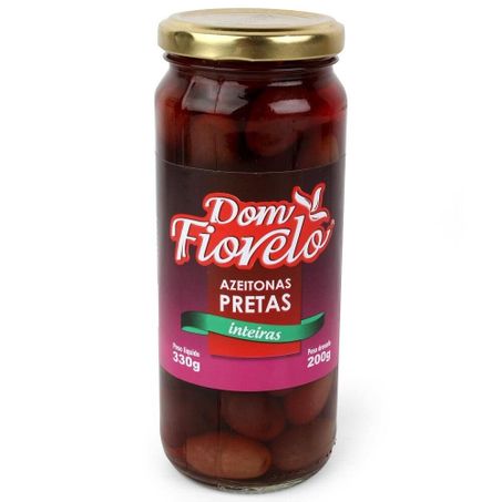 AZEITONAS PRETAS COM CAROÇO DOM FIORELO