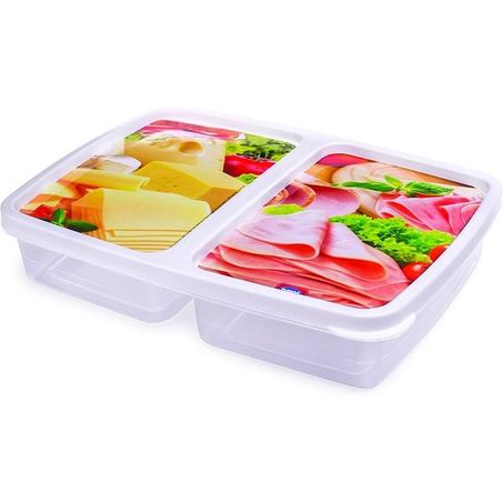 Pote Plasutil Decorado 2div Retangular 5598