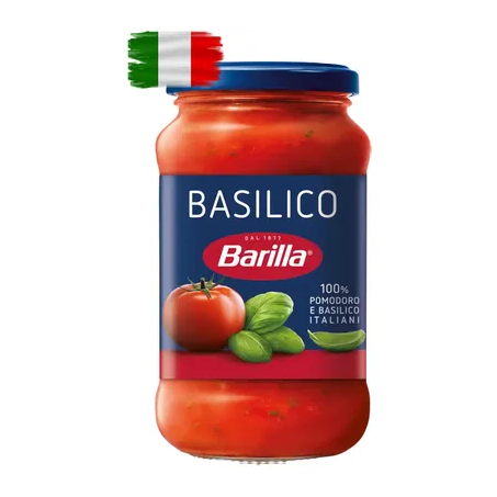MOLHO TOMATE BARILLA BASILICO MANJERICÃO 400G