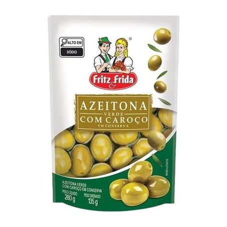 Azeitonas fritz e frida com caroço refil 120g
