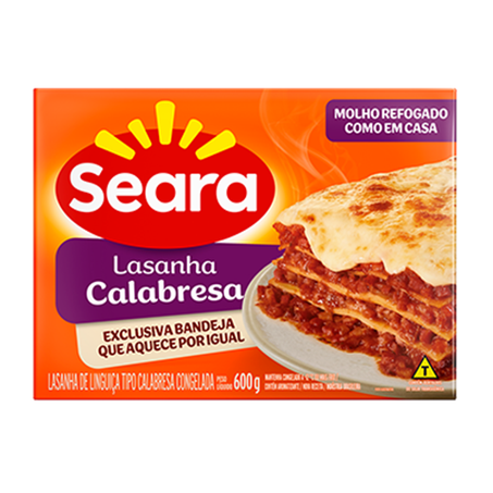 LASANHA SEARA CALABRESA CONG 600G