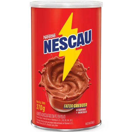Achocolatado lata cilindro po nescau 370g