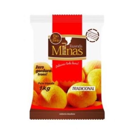 Pão queijo fazenda minas pct 1kg