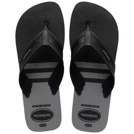 Sandália Havaianas City Basic Preto E Cinza Aço 43/44