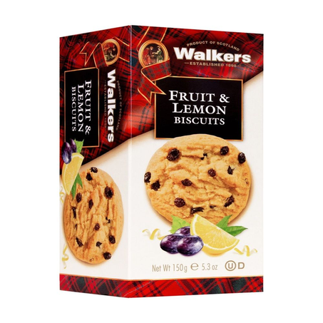 BISCOITO WALKERS SHORTBREAD FRUTAS E LIMÃO 150G