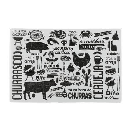 Tábua para Corte Em Casa Tem 38cm -  Vidro