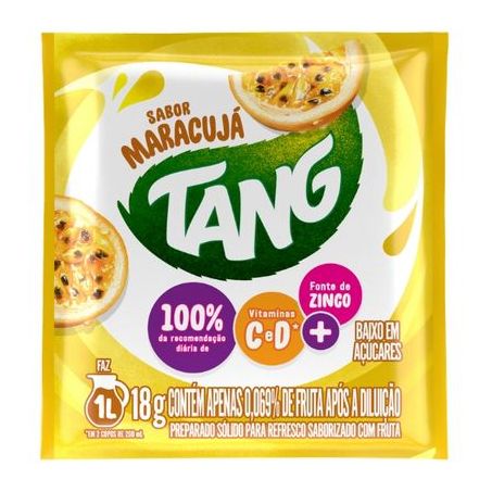 Refresco em Pó Maracujá Tang Pacote 18g