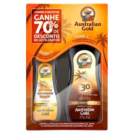 Kit protetetor+ bronzeador australian gold 362g