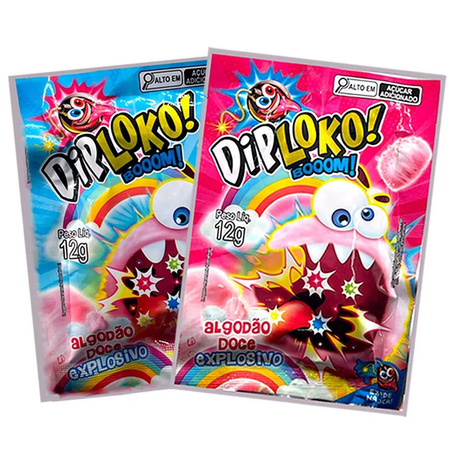 Doce Dipi Loko 12g Algodão Doce Explosivo