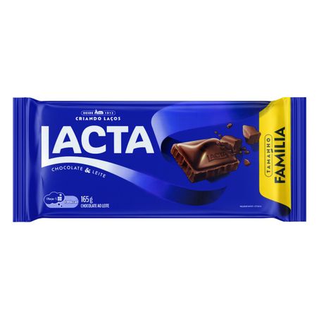Chocolate ao leite lacta tamanho família