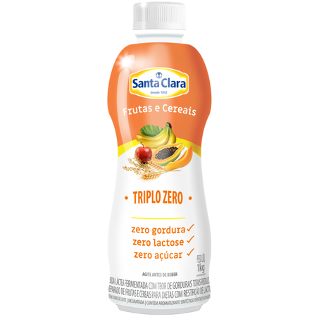 Bebida lactea 1l pp santa clara triplo zero frutas e cereais