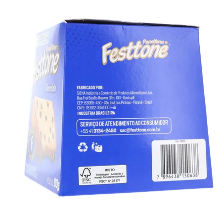 Panettone festtone mini chocolate cx 80g 360-7