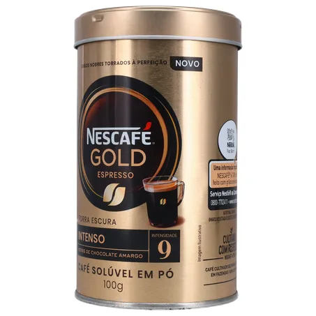 Café Nescafé Gold Espresso Intensidade 9 Lata 100G 360-3