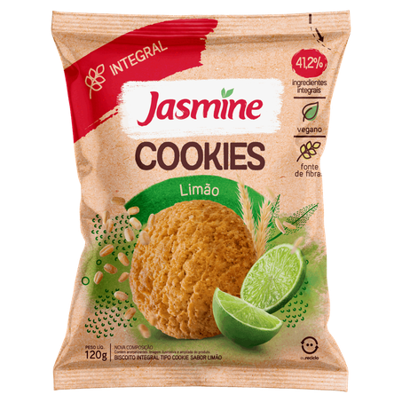 COOKIES INTEGRAL LIMÃO 120G - JASMINE