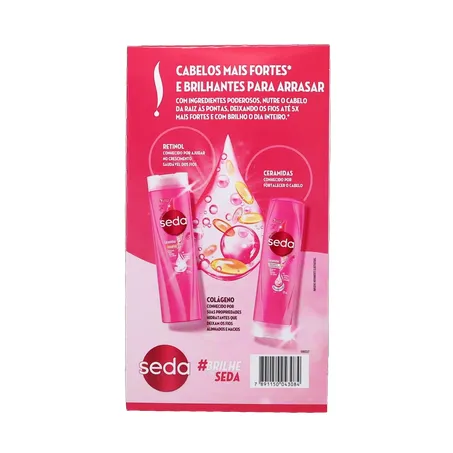 Kit Shampoo + Condicionador Seda Ceramidas Caixa com 2un - 650ml 360-18