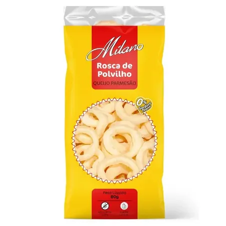 Biscoito Milano Polvilho Queijo Parmesão Pacote 80g 
 