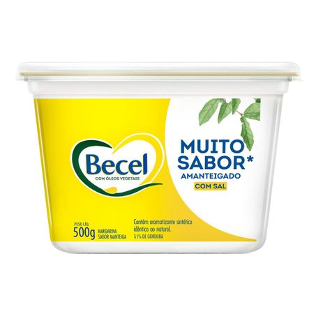 Margarina manteiga com sal becel pote 500g