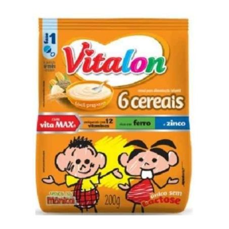 MINGAU VITALON 6 CEREAIS SACHE 200G