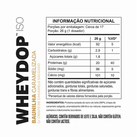 WHEYDOP ISO BAUNILHA CARAMELADA 450G - ELEMENTO PURO 360-1