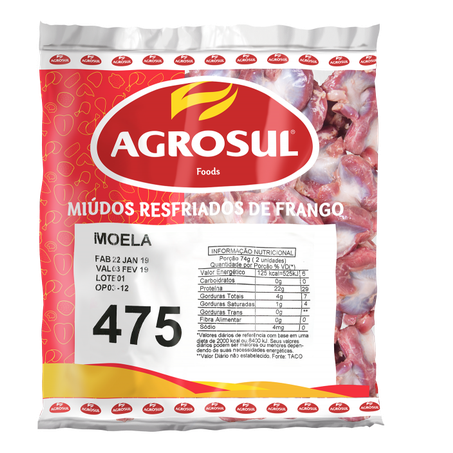 MOELA FRANGO 1KG AGROSUL