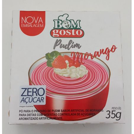 Pudim em po bom gosto morango diet 35g
