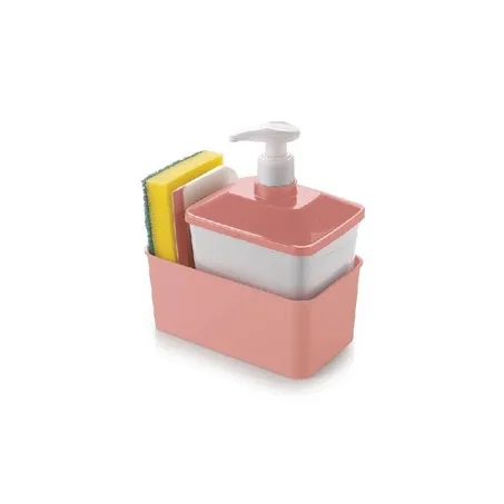 KIT PORTA DETERGENTE PLASUTIL QUADRADO B2
