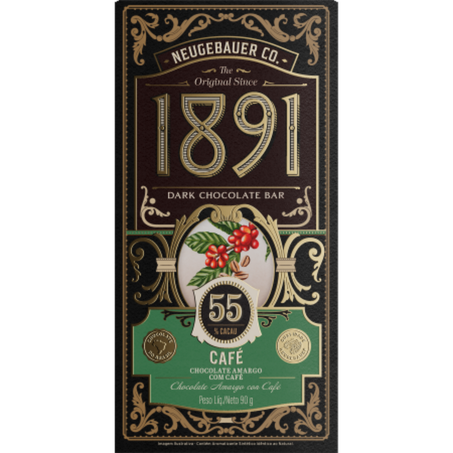 Chocolate barra neugebauer 90g 189 55% cacau cafe