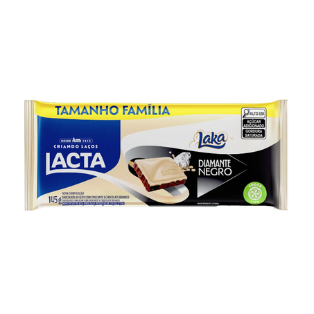 CHOCOLATE BARRA LACTA DIAMANTE NEGRO/LAKA 145G