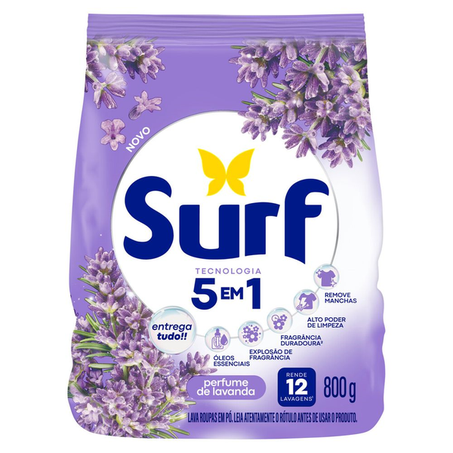SABÃO PÓ SURF LAVANDA 800G