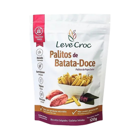 PALITOS DE BATATA DOCE LEVE CROC 120 G            
