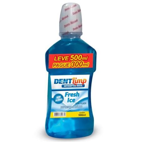 ENXAGUANTE DENTLIMP 500ML C/FLUOR FRESH ICE