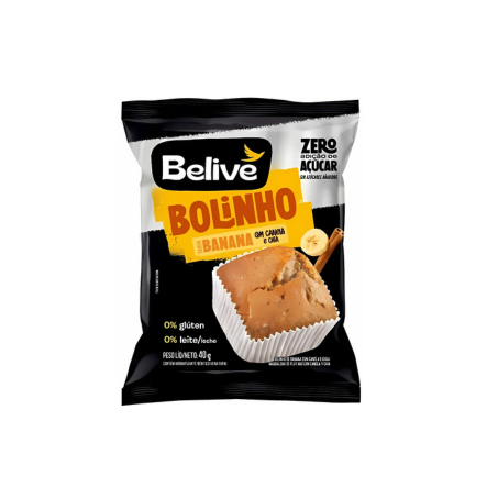 BOLINHO BELIVE BANA.C/CANELA E CHIA 40G