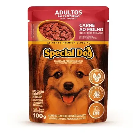 Ração Special Dog Raças Pequenas Carne Sachê 100g 
 