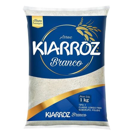 Arroz kiarroz branco fumacense tipo 1 pacote 1kg