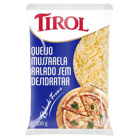 Queijo Ralado Tirol 100g - Mussarela - Fresco