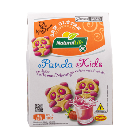 PANDA KIDS SABOR LEITE COM MORANGO 100G