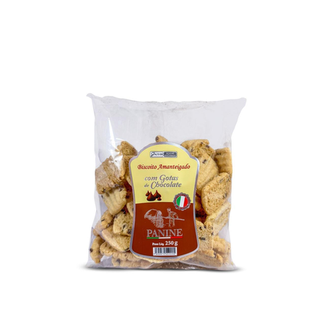 Biscoito Amanteigado com Gotas de Chocolate Panine 250g