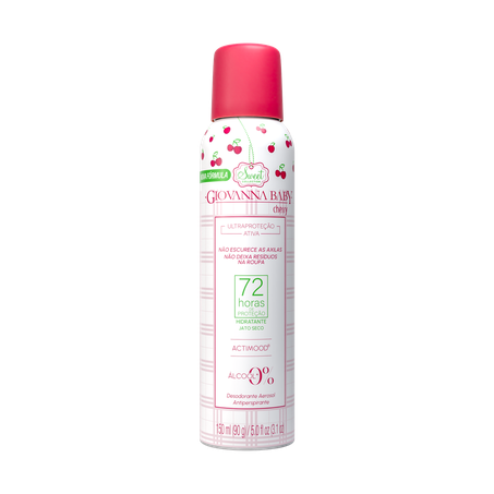 Desodorante Aero Giovanna Baby 150ml Cherry 72hrs