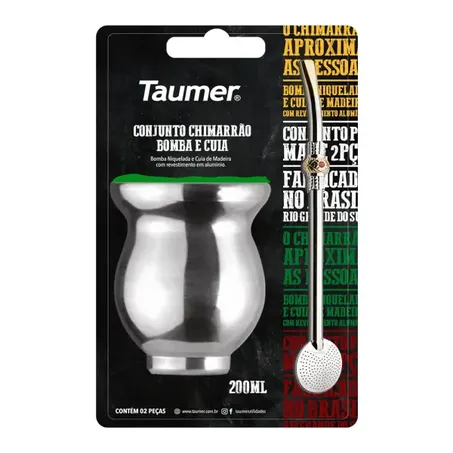 Conjunto Mate Taumer Cuia Aluminio e Bomba G