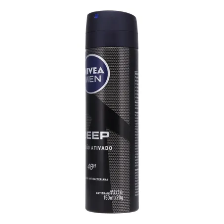 DESOD.NIVEA AERO 150ML DEEP CARVAO ATIVO MASC 360-5