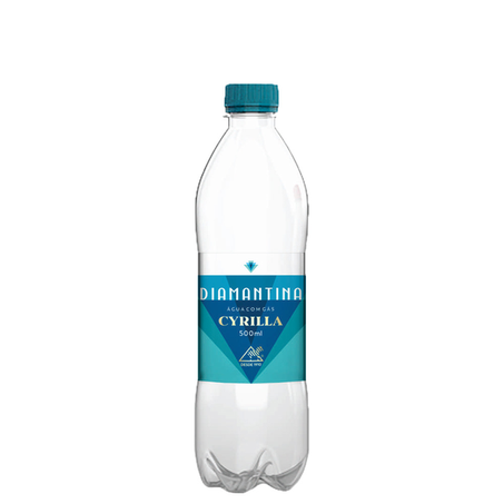 ÁGUA MINERAL CYRILLA DIAMANTINA COM GÁS PET 500ML