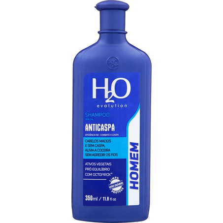 Shampoo H2O 350ml - Homem - Anticaspa