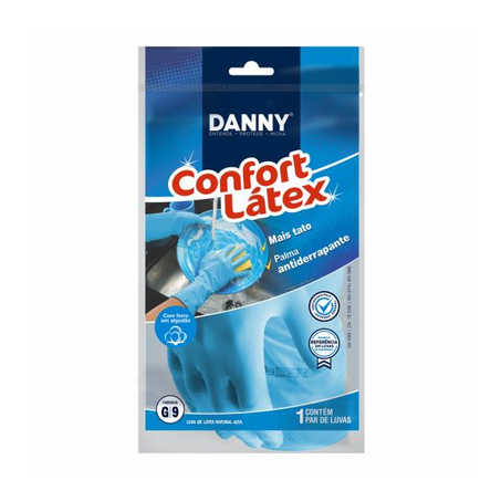 LUVA CONFORT LATEX AZUL DANNY G/9                 