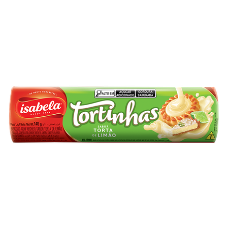 Biscoito isabela tortinhas torta limao 140g