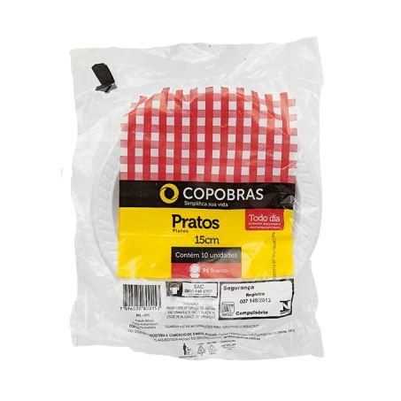 PRATO DESC.COPOBRAS BRANCO FUNDO N 15
