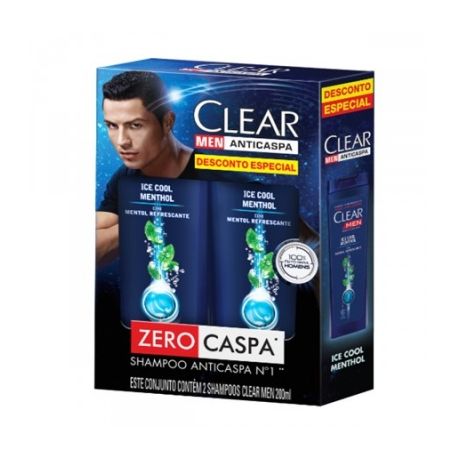 KIT SH.CLEAR CASPA 2X200ML M.ICE C.MENT