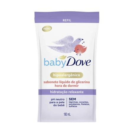 Sabonete Líquido Baby Dove de Glicerina Hora de Dormir Sachê 180ml