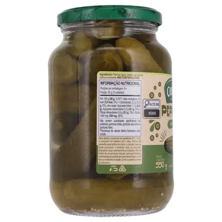 Pepinos em Conserva Cepêra Pote de Vidro 300gr 360-28