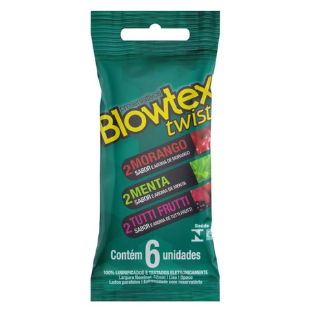Preservativo lubrificado twist blowtex