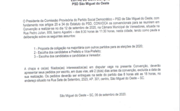 A PEDIDO: PSD publica edital de convenção partidária em SMO
